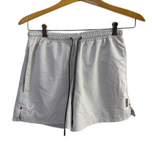 ASRV Vintage Training Shorts Mens XS Beige Elastic Mesh Lined Gym Run Train 0601